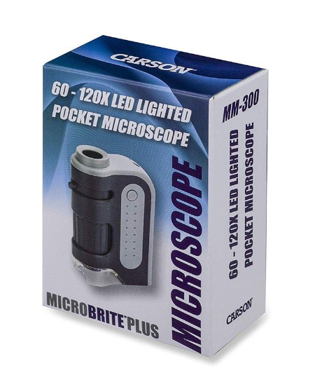 microscope Carson MicroBrite™ Plus 60x-120x LED Lighted Zoom Pocket Microscope